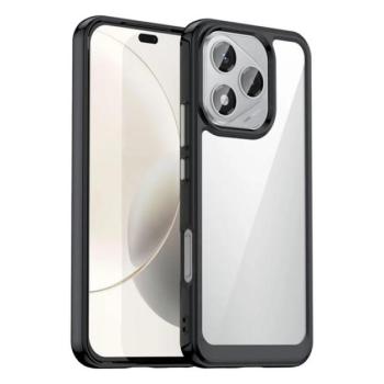 Szilikon telefonvédő (ütésállóság, átlátszó hátlap) FEKETE Honor 400 Lite kép