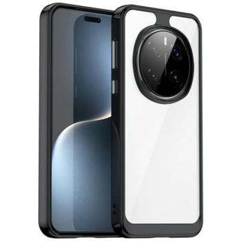 Szilikon telefonvédő (ütésállóság, átlátszó hátlap) FEKETE Honor Magic7 Pro kép