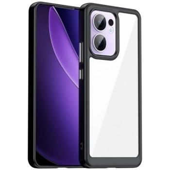 Szilikon telefonvédő (ütésállóság, átlátszó hátlap) FEKETE Oppo Reno 13 F 5G kép