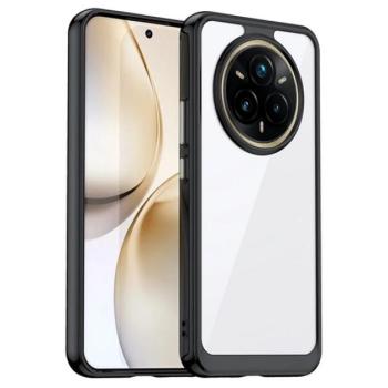 Szilikon telefonvédő (ütésállóság, átlátszó hátlap) FEKETE Realme 14 Pro Plus kép