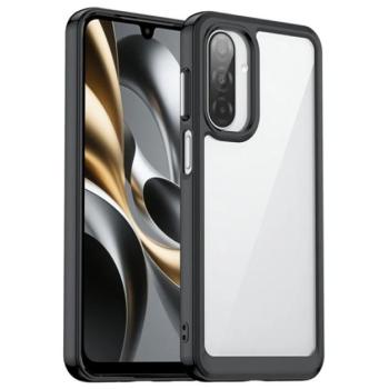 Szilikon telefonvédő (ütésállóság, átlátszó hátlap) FEKETE Samsung Galaxy A17 5G (SM-A176) kép