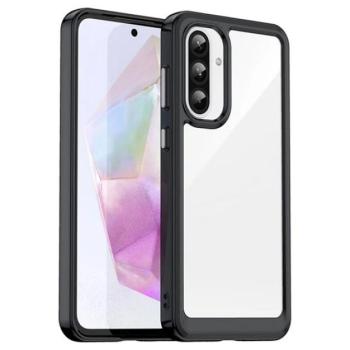 Szilikon telefonvédő (ütésállóság, átlátszó hátlap) FEKETE Samsung Galaxy A36 5G (SM-A366) kép