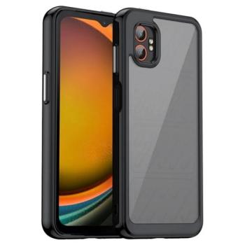 Szilikon telefonvédő (ütésállóság, átlátszó hátlap) FEKETE Samsung Galaxy Xcover 7 Pro (SM-G766) kép