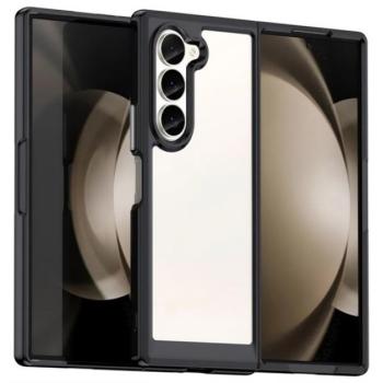 Szilikon telefonvédő (ütésállóság, átlátszó hátlap) FEKETE Samsung Galaxy Z Fold6 5G (SM-F956) kép