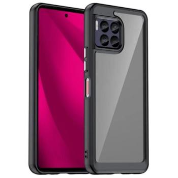 Szilikon telefonvédő (ütésállóság, átlátszó hátlap) FEKETE T Phone 2 Pro 5G kép