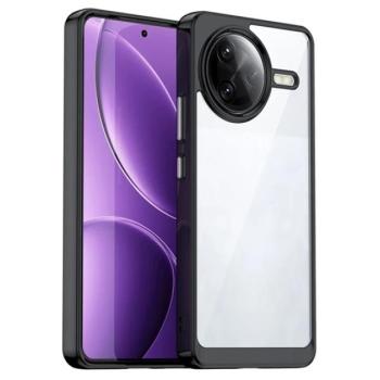 Szilikon telefonvédő (ütésállóság, átlátszó hátlap) FEKETE Xiaomi Poco F7 Ultra kép