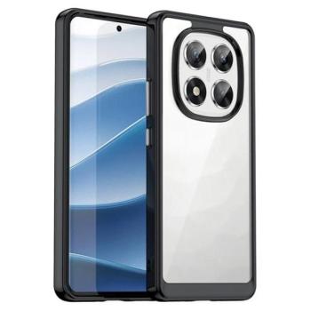 Szilikon telefonvédő (ütésállóság, átlátszó hátlap) FEKETE Xiaomi Redmi Note 14 Pro 5G kép