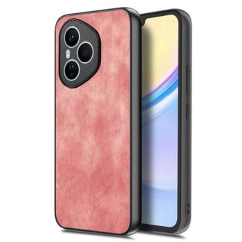 Szilikon telefonvédő (ütésállóság, bőr hatású hátlap, kameravédő) RÓZSASZÍN Honor 400 Pro kép