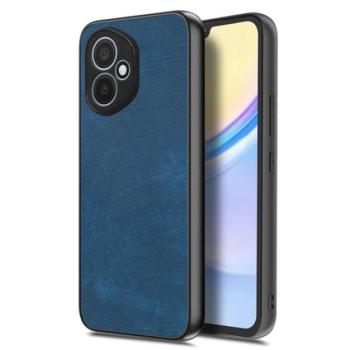 Szilikon telefonvédő (ütésállóság, bőr hatású hátlap, kameravédő) SÖTÉTKÉK Honor 400 kép