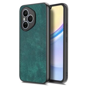 Szilikon telefonvédő (ütésállóság, bőr hatású hátlap, kameravédő) SÖTÉTZÖLD Honor 400 Pro kép