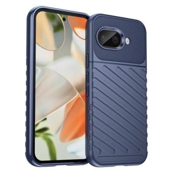 Szilikon telefonvédő (ütésállóság, csíkos, dombor minta) SÖTÉTKÉK kép