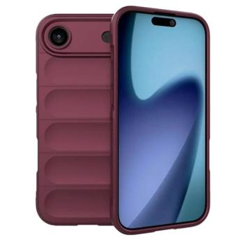 Szilikon telefonvédő (ütésállóság, kameravédő, 3D) BORDÓ Apple iPhone 17 Air kép