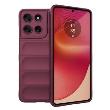 Szilikon telefonvédő (ütésállóság, kameravédő, 3D) BORDÓ Motorola Moto G56 (XT2529) kép
