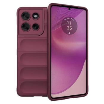 Szilikon telefonvédő (ütésállóság, kameravédő, 3D) BORDÓ Motorola Moto G86 5G (XT2527) kép