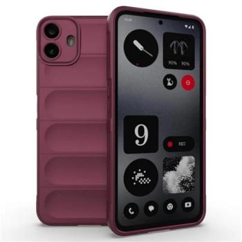 Szilikon telefonvédő (ütésállóság, kameravédő, 3D) BORDÓ Nothing CMF Phone 1 kép