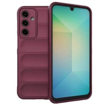 Szilikon telefonvédő (ütésállóság, kameravédő, 3D) BORDÓ Samsung Galaxy A16 kép