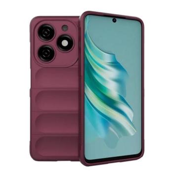 Szilikon telefonvédő (ütésállóság, kameravédő, 3D) BORDÓ Tecno Spark 20 kép