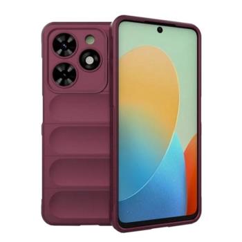 Szilikon telefonvédő (ütésállóság, kameravédő, 3D) BORDÓ Tecno Spark 20C kép