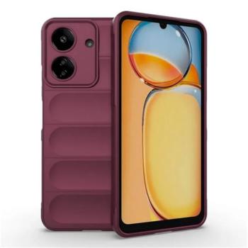 Szilikon telefonvédő (ütésállóság, kameravédő, 3D) BORDÓ Xiaomi Redmi 13C kép