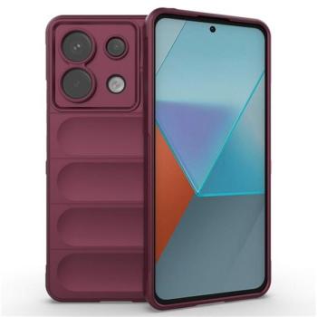 Szilikon telefonvédő (ütésállóság, kameravédő, 3D) BORDÓ Xiaomi Redmi Note 13 Pro 5G kép