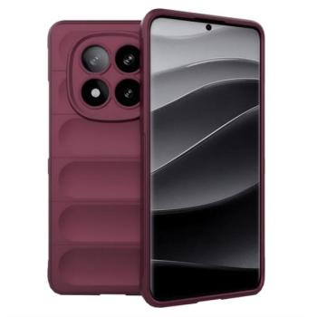 Szilikon telefonvédő (ütésállóság, kameravédő, 3D) BORDÓ Xiaomi Redmi Note 14 Pro Plus 5G kép