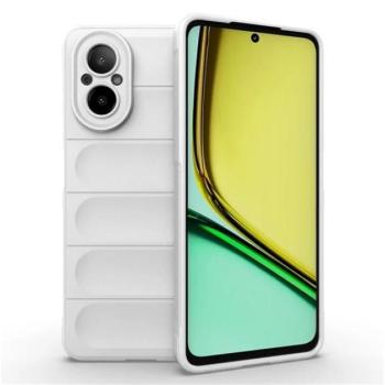 Szilikon telefonvédő (ütésállóság, kameravédő, 3D) FEHÉR Realme C67 4G kép