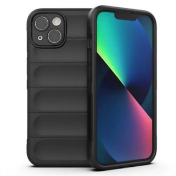Szilikon telefonvédő (ütésállóság, kameravédő, 3D) FEKETE Apple iPhone 13 kép