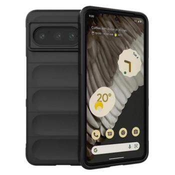 Szilikon telefonvédő (ütésállóság, kameravédő, 3D) FEKETE Google Pixel 8 Pro kép