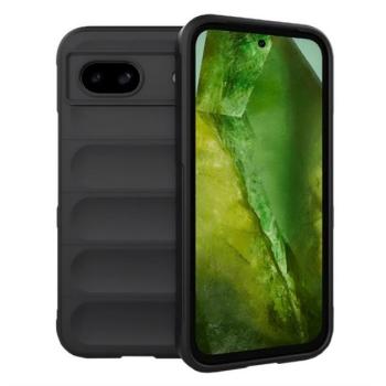 Szilikon telefonvédő (ütésállóság, kameravédő, 3D) FEKETE Google Pixel 8a kép