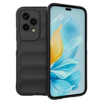 Szilikon telefonvédő (ütésállóság, kameravédő, 3D) FEKETE Honor 200 Lite kép
