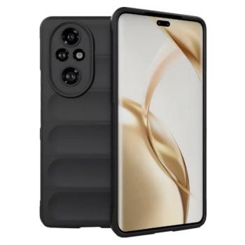 Szilikon telefonvédő (ütésállóság, kameravédő, 3D) FEKETE Honor 200 Pro kép