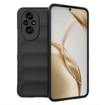 Szilikon telefonvédő (ütésállóság, kameravédő, 3D) FEKETE Honor 200 kép