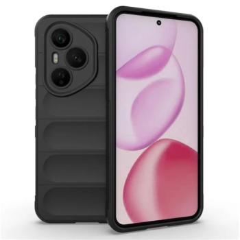 Szilikon telefonvédő (ütésállóság, kameravédő, 3D) FEKETE Honor 400 Pro kép
