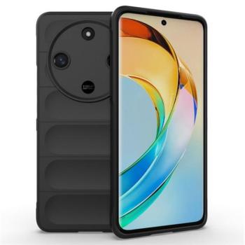 Szilikon telefonvédő (ütésállóság, kameravédő, 3D) FEKETE Honor Magic6 Lite 5G kép