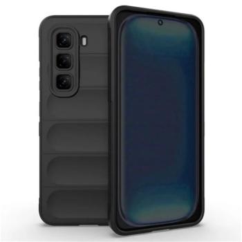 Szilikon telefonvédő (ütésállóság, kameravédő, 3D) FEKETE Infinix Hot 50 Pro 4G (X6881) kép