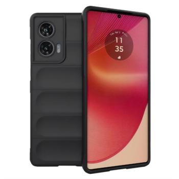 Szilikon telefonvédő (ütésállóság, kameravédő, 3D) FEKETE Motorola Edge 50 Fusion 5G kép