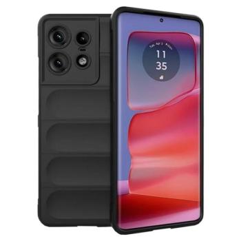 Szilikon telefonvédő (ütésállóság, kameravédő, 3D) FEKETE Motorola Edge 50 Pro 5G kép