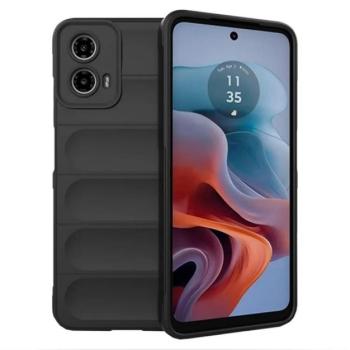 Szilikon telefonvédő (ütésállóság, kameravédő, 3D) FEKETE Motorola Moto G34 5G (XT-2363) kép