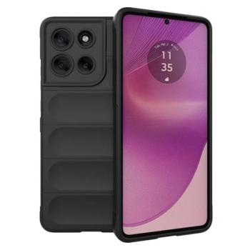 Szilikon telefonvédő (ütésállóság, kameravédő, 3D) FEKETE Motorola Moto G86 5G (XT2527) kép