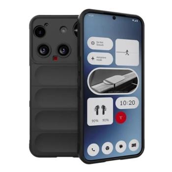 Szilikon telefonvédő (ütésállóság, kameravédő, 3D) FEKETE Nothing Phone (3) kép