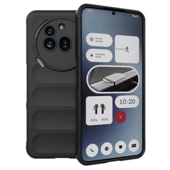 Szilikon telefonvédő (ütésállóság, kameravédő, 3D) FEKETE Nothing Phone (3a) Pro kép