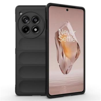 Szilikon telefonvédő (ütésállóság, kameravédő, 3D) FEKETE OnePlus 12R 5g kép