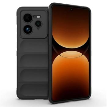 Szilikon telefonvédő (ütésállóság, kameravédő, 3D) FEKETE Realme GT 7 Pro 5G kép