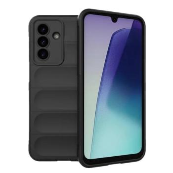 Szilikon telefonvédő (ütésállóság, kameravédő, 3D) FEKETE Samsung Galaxy A17 5G (SM-A176) kép