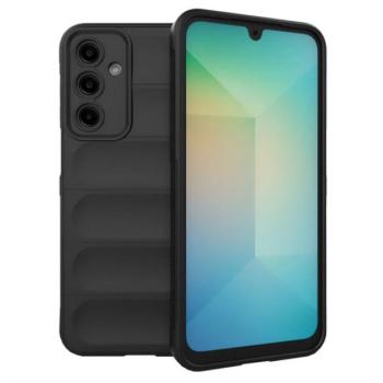 Szilikon telefonvédő (ütésállóság, kameravédő, 3D) FEKETE Samsung Galaxy A56 5G (SM-A566) kép