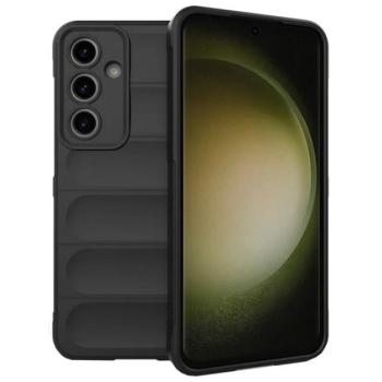 Szilikon telefonvédő (ütésállóság, kameravédő, 3D) FEKETE Samsung Galaxy S24 FE (SM-S721) kép
