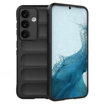 Szilikon telefonvédő (ütésállóság, kameravédő, 3D) FEKETE Samsung Galaxy S24 Plus (SM-S926) kép