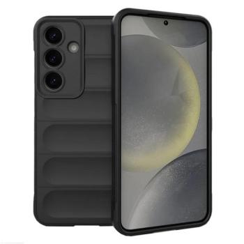 Szilikon telefonvédő (ütésállóság, kameravédő, 3D) FEKETE Samsung Galaxy S25 Plus (SM-S936) kép