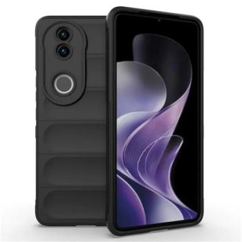 Szilikon telefonvédő (ütésállóság, kameravédő, 3D) FEKETE Vivo V50 kép