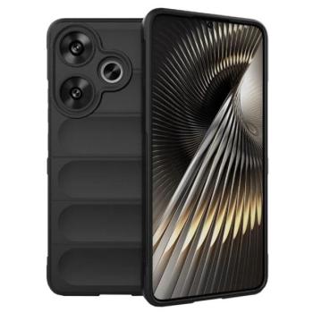 Szilikon telefonvédő (ütésállóság, kameravédő, 3D) FEKETE Xiaomi Poco F6 kép